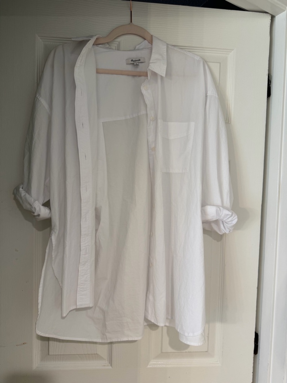 Madewell White Classic Collared Shirt